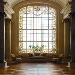 Hall With Big Window Photography Scenery Backdrop Indoor Theme Banner AKA-685