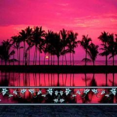 Sunset Photography Scenery Backdrop Balcony Landscape Theme Banner AKA-688