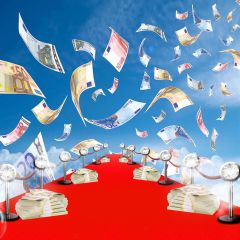 Flying Cashes Photography Scenery Backdrop Luxury Theme Banner AKA-689