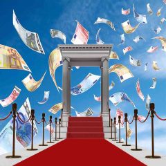 Flying Cash Photography Scenery Backdrop Luxury Theme Banner AKA-690