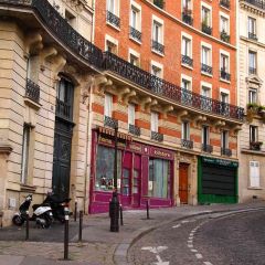 European Street Photography Scenery Backdrop Streetscape Theme Banner AKA-705