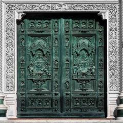 Old European Syle Gate Photography Scenery Backdrop Door Theme Banner AKA-706