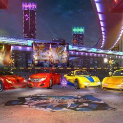 Party Night Photography Scenery Backdrop Streetscape Theme Banner AKA-707