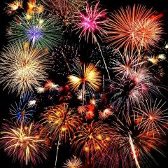 Fireworks Photography Scenery Backdrop Festival Celebration Theme Banner AKA-726