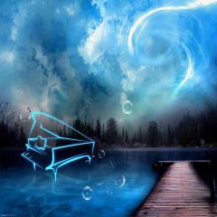 Rythem Of Water Photography Scenery Backdrop Fantasy Theme Banner AKA-734