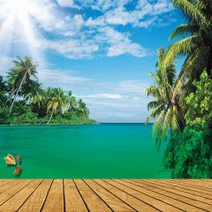 Peaceful Sea Photography Scenery Backdrop Ocean Theme Banner AKA-741