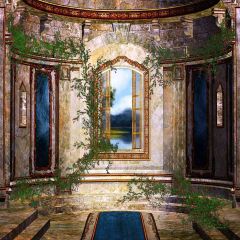 Wall Flowers In Room Photography Scenery Backdrop Indoor Theme Banner AKA-757