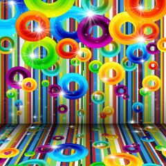 Colorful Loops Photography Scenery Backdrop Music Dance Theme Banner AKA-766