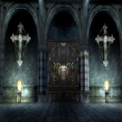 Goth Hall Photography Scenery Backdrop Indoor Theme Banner AKA-790