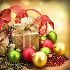 Christmas Gift Photography Scenery Backdrop Christmas Theme Banner AKA-799