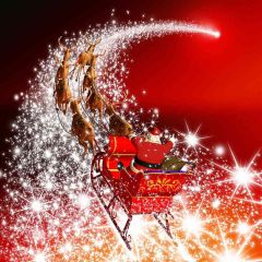 Christmas Sleigh Photography Scenery Backdrop Christmas Theme Banner AKA-807