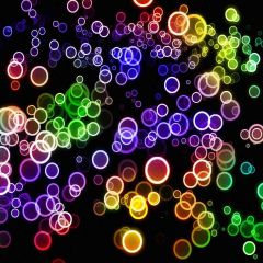 Colorful Bubbles In Dark Photography Scenery Backdrop Starlight Shine Theme Banner AKA-815