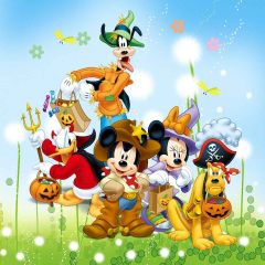 Cartoon Characters Photography Scenery Backdrop Cartoon Theme Banner AKA-841