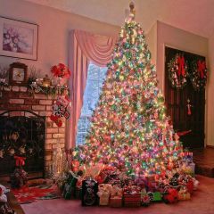 Delicate Christmas Tree Photography Scenery Backdrop Christmas Theme Banner AKA-853