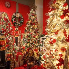 Pretty Christmas Wreath Photography Scenery Backdrop Christmas Theme Banner AKA-854