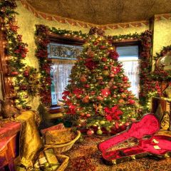 Varied Christmas Bells Photography Scenery Backdrop Christmas Theme Banner AKA-856