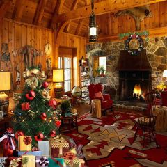 Beautiful Christmas Tree Photography Scenery Backdrop Christmas Theme Banner AKA-865