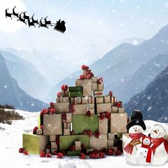 Christmas Presents Photography Scenery Backdrop Christmas Theme Banner AKA-890