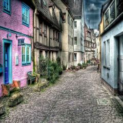 Crowded Houses Photography Scenery Backdrop Streetscape Theme Banner AKA-924