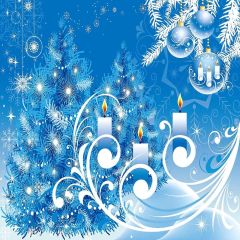 Faint Candlelight Photography Scenery Backdrop Christmas Theme Banner AKA-989