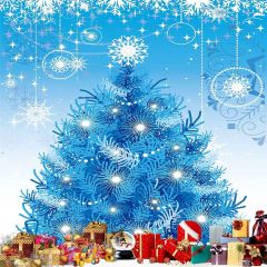 Adorable Christmas Hats Photography Scenery Backdrop Christmas Theme Banner AKA-990