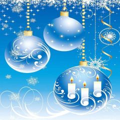 Nice Snowflakes Photography Scenery Backdrop Christmas Theme Banner AKA-991