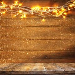 Golden Floor Light Photography Scenery Backdrop Christmas Theme Banner BCE-008