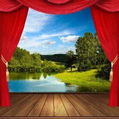 Curtain Floor Tree Photography Scenery Backdrop Stage Carpet Theme Banner BCE-044
