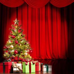 Christmas Tree Curtain Photography Scenery Backdrop Christmas Theme Banner BCE-047