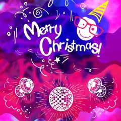 Glasses Christmas Photography Scenery Backdrop Christmas Theme Banner BCE-060