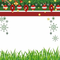 Tree Grass Photography Scenery Backdrop Christmas Theme Banner BCE-068