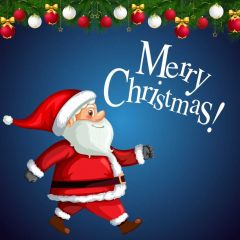 Santa Claus Bell Photography Scenery Backdrop Christmas Theme Banner BCE-078