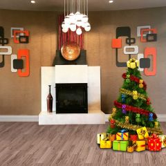 Light Gift Christmas Tree Photography Scenery Backdrop Christmas Theme Banner BCE-086