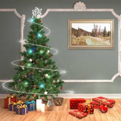 Christmas Tree Gift Photography Scenery Backdrop Christmas Theme Banner BCE-108