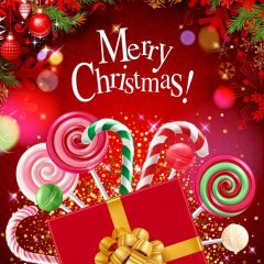 Bell Lollipop Photography Scenery Backdrop Christmas Theme Banner BCE-114