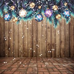 Evergreen Tree Bell Snowflake Photography Scenery Backdrop Christmas Theme Banner BCE-122