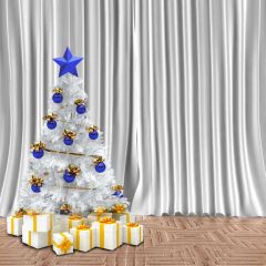 Curtain Gift Star Photography Scenery Backdrop Christmas Theme Banner BCE-141
