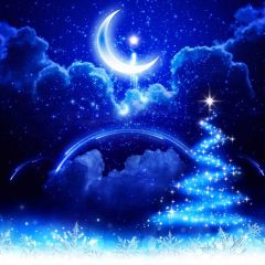 Star Cloud Sky Christmas Photography Scenery Backdrop Christmas Theme Banner BCE-150