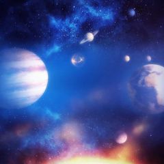 Galaxy Planet Photography Scenery Backdrop Cosmic Space Theme Banner BCE-157