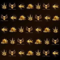 Reindeer Mistletoe Bell Photography Scenery Backdrop Christmas Theme Banner BCE-211