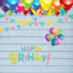 Flag Balloon Stripe Photography Scenery Backdrop Birthday Party Theme Banner BCE-213