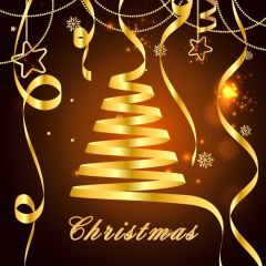 Christmas Tree Light Star Photography Scenery Backdrop Christmas Theme Banner BCE-216