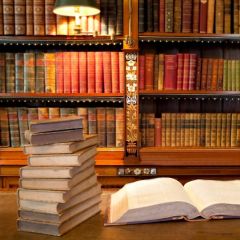 Book Shelf Light Photography Scenery Backdrop Bookshelf Theme Banner BCE-224