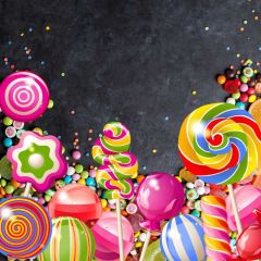 Lollipop Colours Photography Scenery Backdrop Birthday Party Theme Banner BCE-232