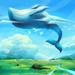 River Grass Sky Earth Photography Scenery Backdrop Fantasy Theme Banner BCE-262