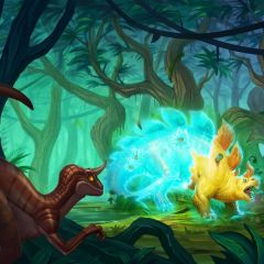 Dinosaur Wood Laser Photography Scenery Backdrop Fantasy Theme Banner BCE-266