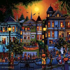 Castles Animals Pumpkin Photography Scenery Backdrop Halloween Theme Banner BCE-275