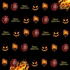 Pumpkin Fire Photography Scenery Backdrop Halloween Theme Banner BCE-278