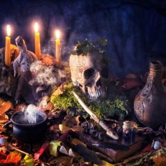 Skull Bottle Photography Scenery Backdrop Halloween Theme Banner BCE-280