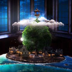 Tree Breath Sea Haze Photography Scenery Backdrop Indoor Theme Banner BCE-294